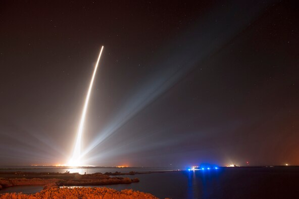 A Delta IV rocket successfully launches the Global Positioning System IIF-5 satellite Feb. 20, 2014, from Space Launch Complex-37 at Cape Canaveral Air Force Station, Fla. (United Launch Alliance photo/Ben Cooper) 