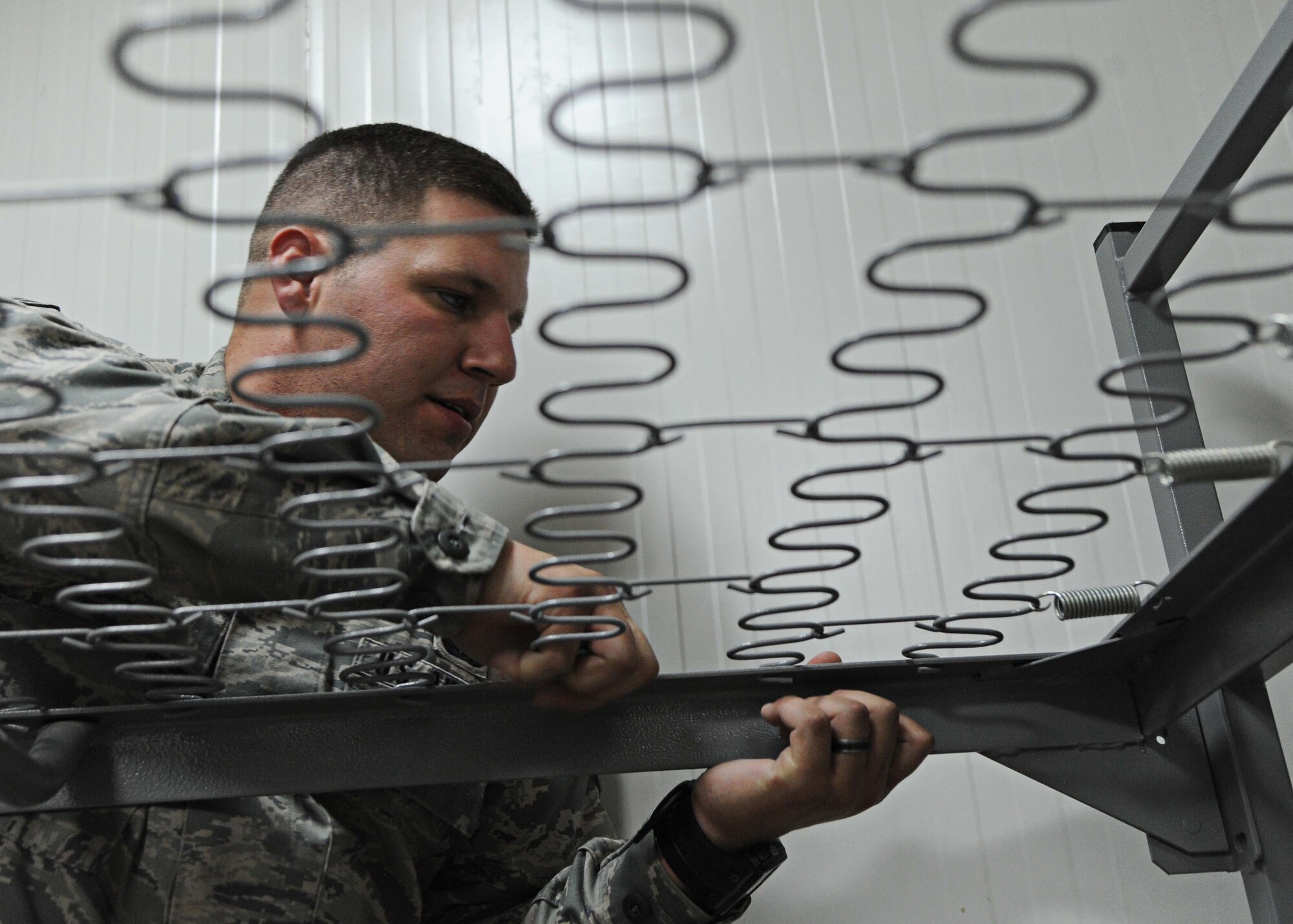 This week's Rock Solid Warrior is Senior Airman Troy Lee. Lee is the linen exchange non-commissioned officer in charge at the 386th Expeditionary Force Support Squadron. The Avondale, Ariz. native is deployed from the 99th Force Support Squadron, Nellis Air Force Base, Nev. (U.S. Air Force photo by Senior Airman Desiree Moye)