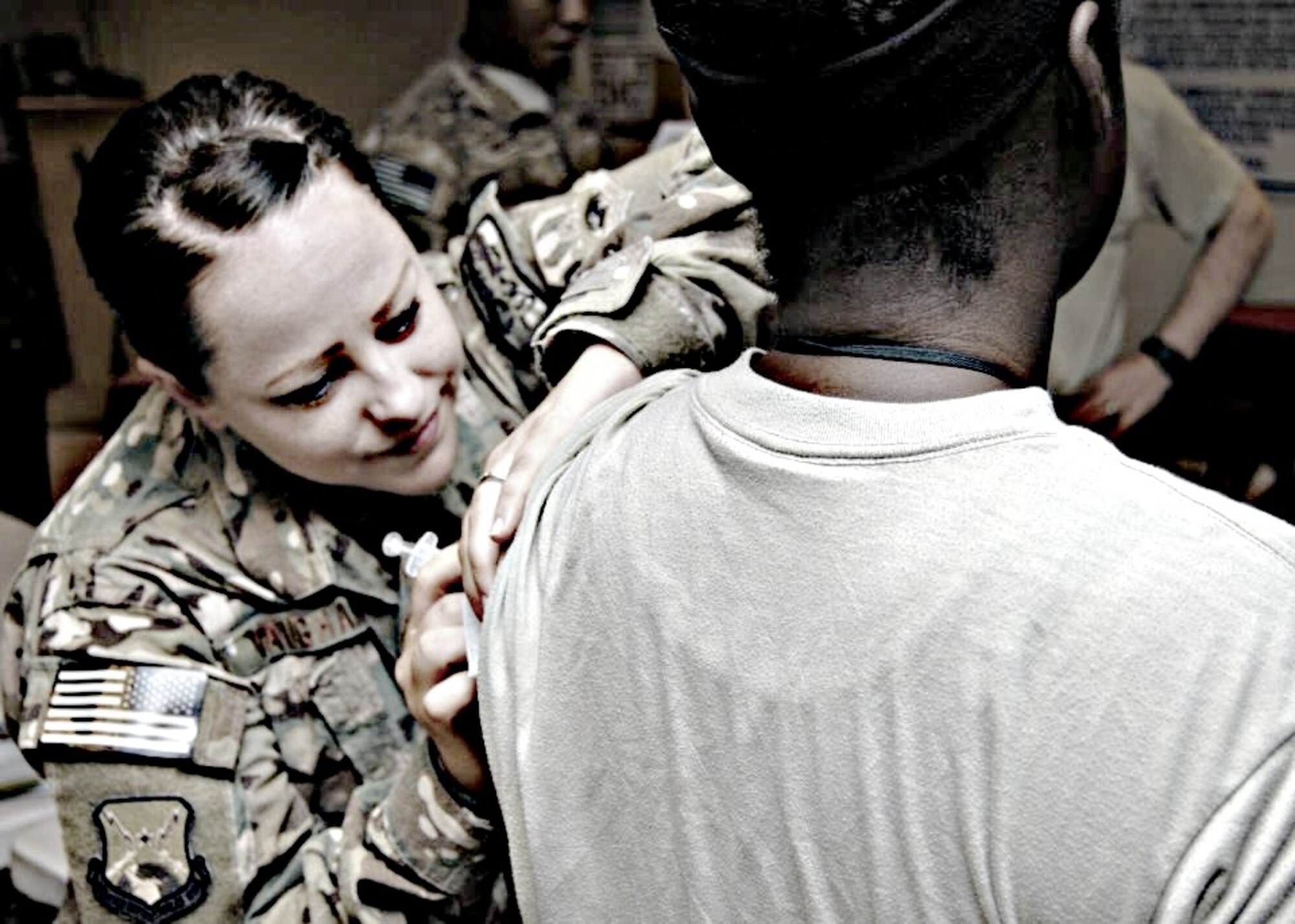 During her deployment to Afghanistan, Staff Sgt. Jennifer Vaughan served as a public health technician and said her time there “was amazing.”   She said she joined the Air Force to be part of something special and after serving in North Dakota for five years this St. Louis native asked to be stationed here near family—a move that proved to be a “huge blessing” when her health crisis began.  (Courtesy photo)  