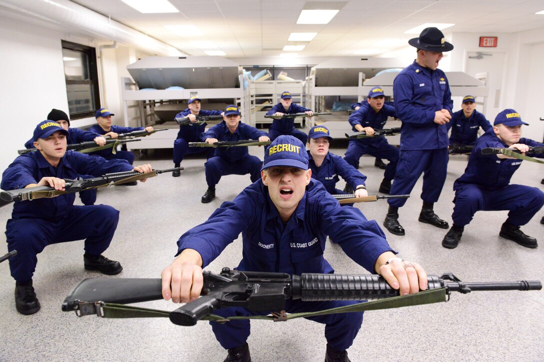 U.S. Coast Guard recruits participate in incentive training at Training Center Cape May N.J., Dec. 31, 2013. 