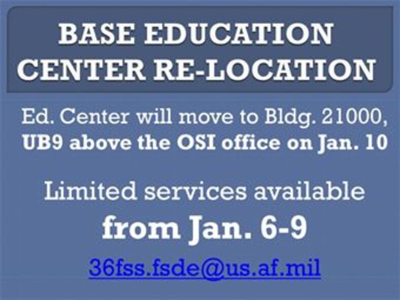 140103 Education Ctr Re-location