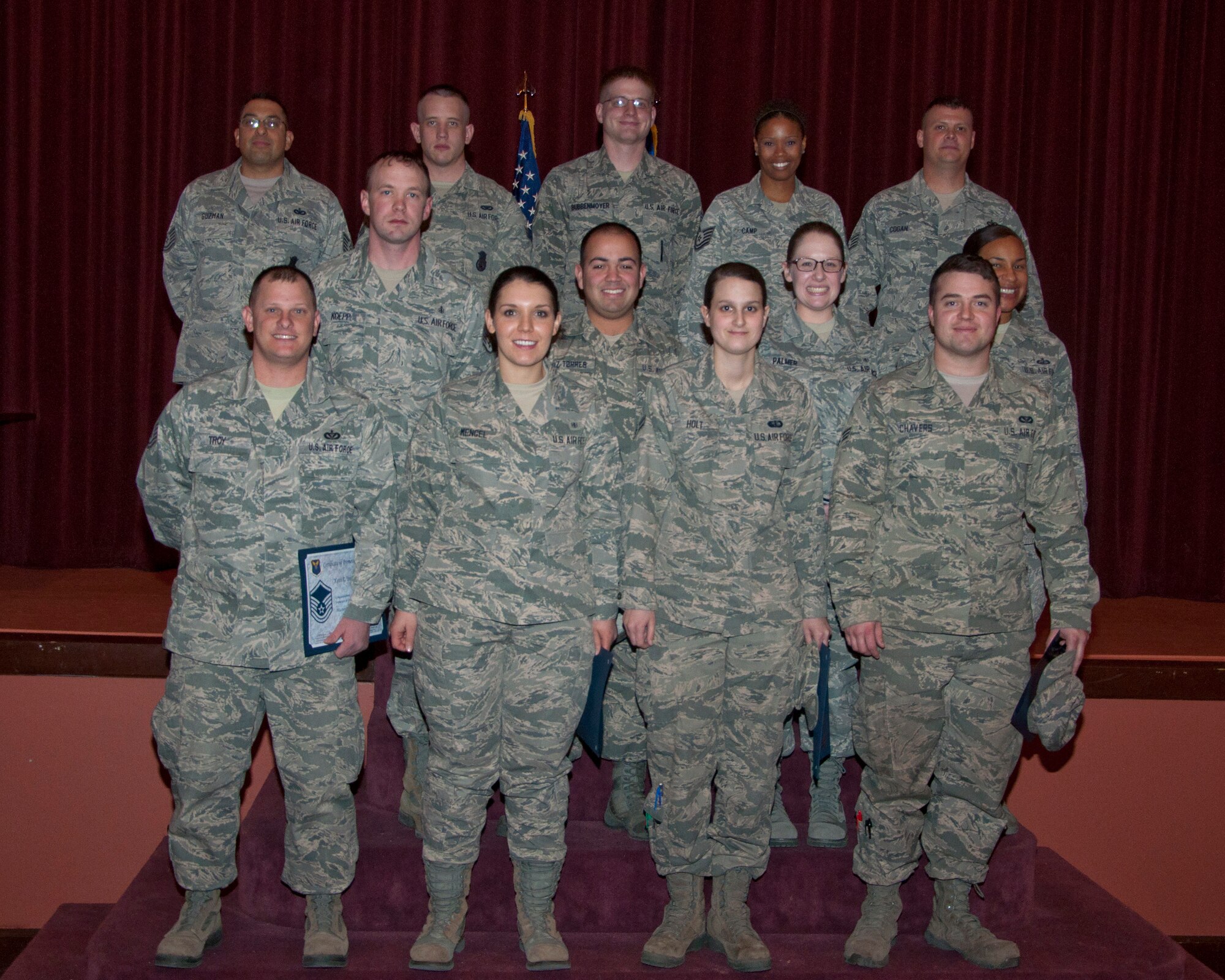 F.E. Warren Air Force Base, Wyo., December Enlisted Promotion Ceremony. (U.S. Air Force photo By Airman 1st Class Brandon Valle)