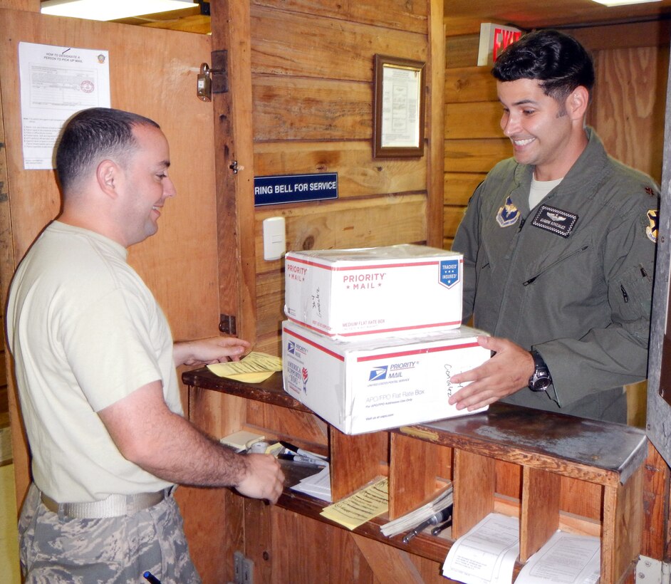The Joint Task Force-Bravo post office was successful in operating through the holiday mail rush this year.  During the holiday season, the post office processed more than 2,100 pieces of mail, a number that more than doubles the mail processed during a typical month.  During the holiday season, workers at the post office received 1,758 incoming pieces of mail while sending out 398 pieces.  (U.S. Air Force photo by Tech. Sgt. Stacy Rogers)