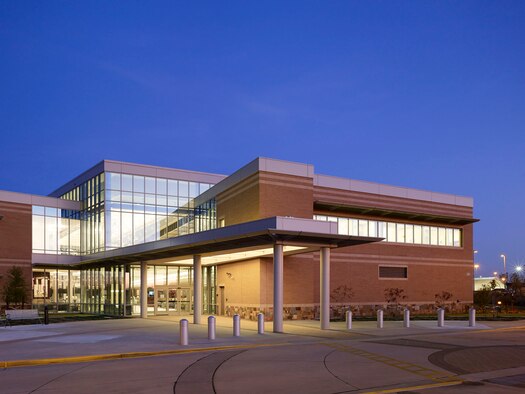 The medical and dental facility at Tinker Air Force Base, Okla., is one of two designs earning top honors in the 2013 Design Awards announced Jan. 2, 2014. The Honor Award category recognizes the best in Air Force building design. In all, eight designs were recognized in three different award categories. (Courtesy photo) 
