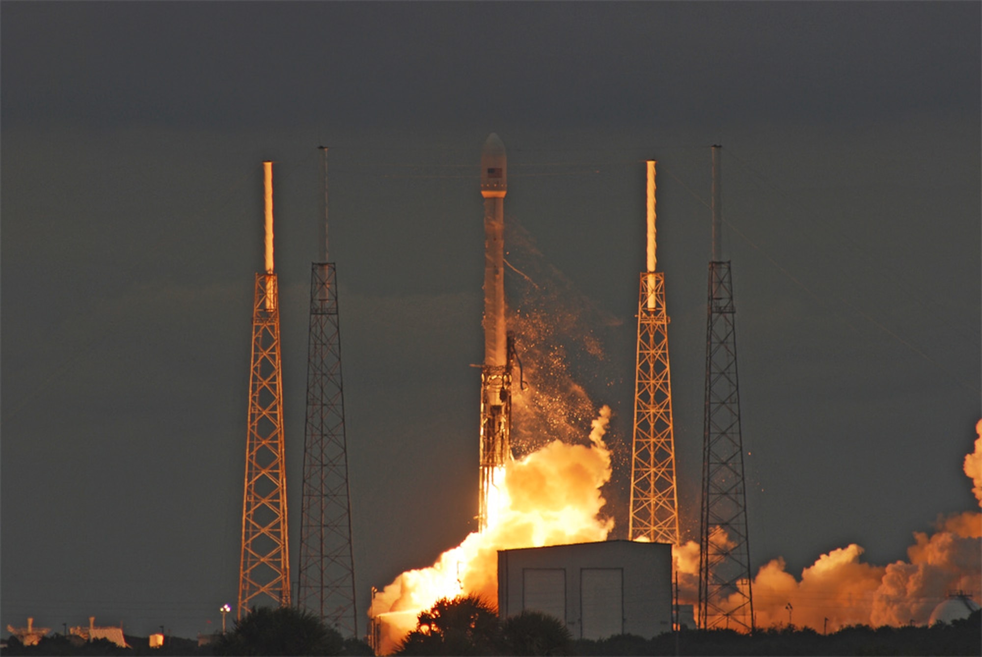 The Air Force's 45th Space Wing provided Eastern Range support to the successful launch of the Thaicom 6 communications satellite at 5:06 p.m. Jan. 6, 2014, from Space Launch Complex 40. The launch of the Thaicom 6 satellite is the second commercial launch by Space Exploration Technologies. (Courtesy photo)