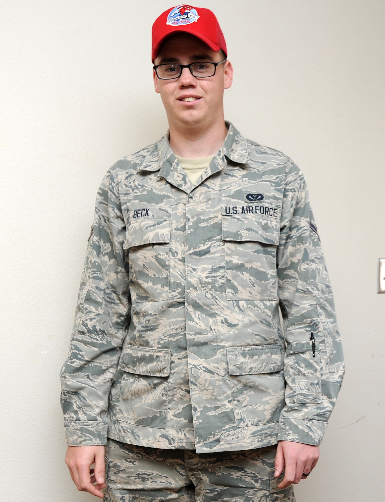 “I want to quit using tobacco products and score a 100 percent on my [physical training] test,” said Airman Scott Beck, 823rd RED HORSE Squadron heavy equipment operator. (U.S. Air Force photo/Senior Airman Kentavist P. Brackin) 