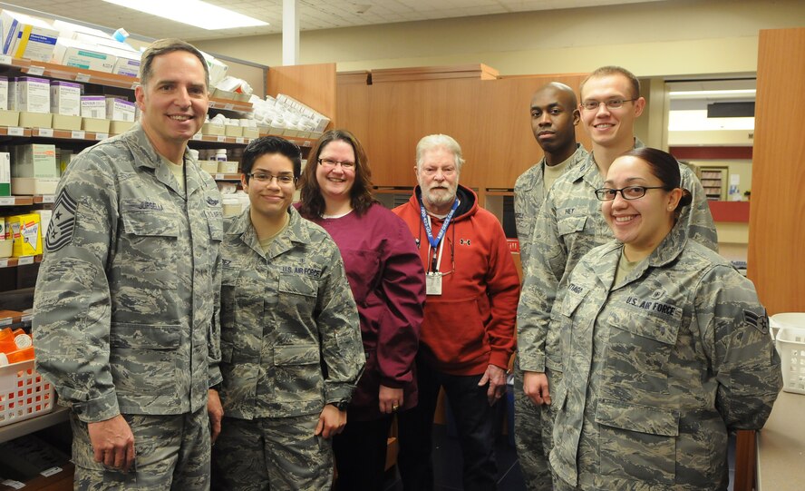With a record high prescription volume (82K this past fiscal year), the 5 MDG pharmacy provides quality pharmacy services to MAFB's 12.7K beneficiaries. Most important, is the role it plays in the PRP process.  All patients are screened for PRP enrollment and pharmacy staff members are acutely aware of the requirements for each PRP member who present for a new or refill prescription.  At the end of each duty day, pharmacy PRP records are reconciled and reported back to the PRP clinic to ensure all members authorized a prescription identified themselves as such.  In addition, the pharmacy is frequently given a no-notice "go/no-go pill" tasker that it must fit into the workload in order to provide medications to aircrew as quickly as possible.  This is usually performed within two hours of notice.  The 5 MDG Pharmacy Element is open Monday-Friday from 0730-1630; the pharmacy does not close for lunch.
