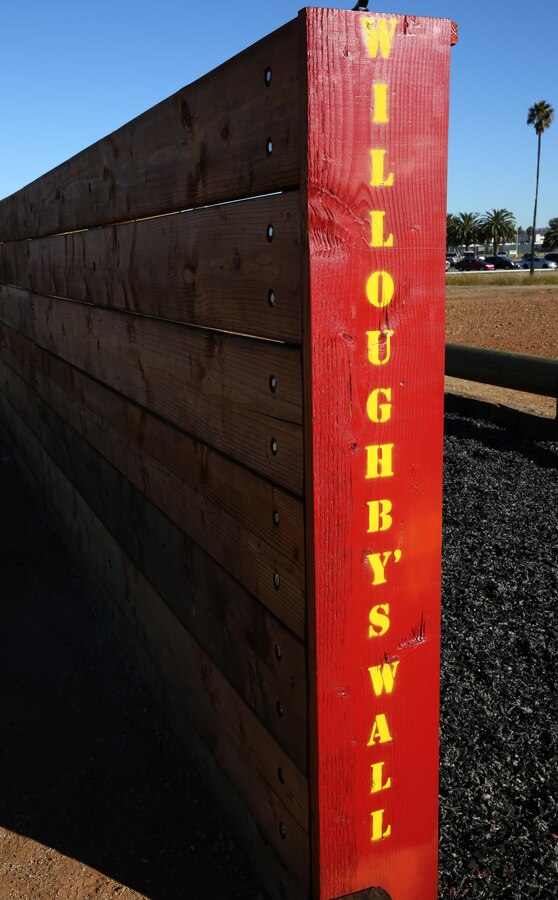 A portion of the installation’s newly opened obstacle course, named after a Marine aboard the installation, stands ready for use at Marine Corps Air Station Miramar, Calif., Jan. 6. After an observation from another Marine, Sgt. Mark Willoughby, an air intercept controller with Marine Tactical Air Control Squadron (MTACS) 38, brought attention of the installation’s lack of an obstacle course to Maj. Gen. Steven Busby, 3rd Marine Aircraft Wing (MAW) commanding general, who made sure the Marines received one.