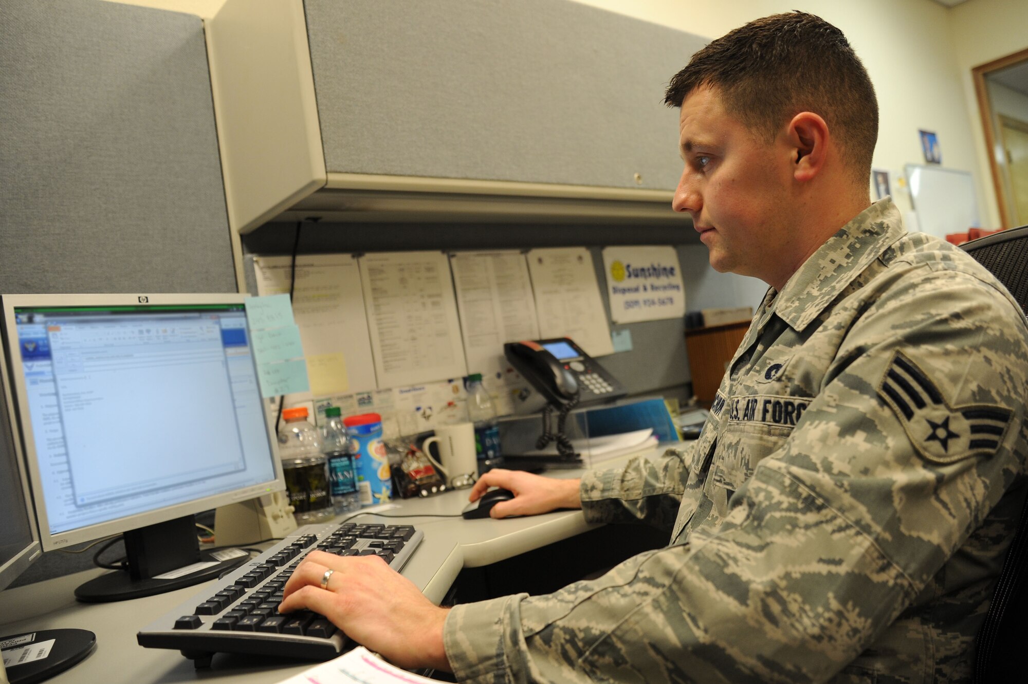Senior Airman Ilya Demchuk, 92nd Civil Engineer Squadron contracting officer's representative, has been selected as a member of Team Fairchild's elite, Fairchild's Finest, at Fairchild Air Force Base, Wash. (U.S. Air Force photo by Airman 1st Class Janelle Patiño/Released)