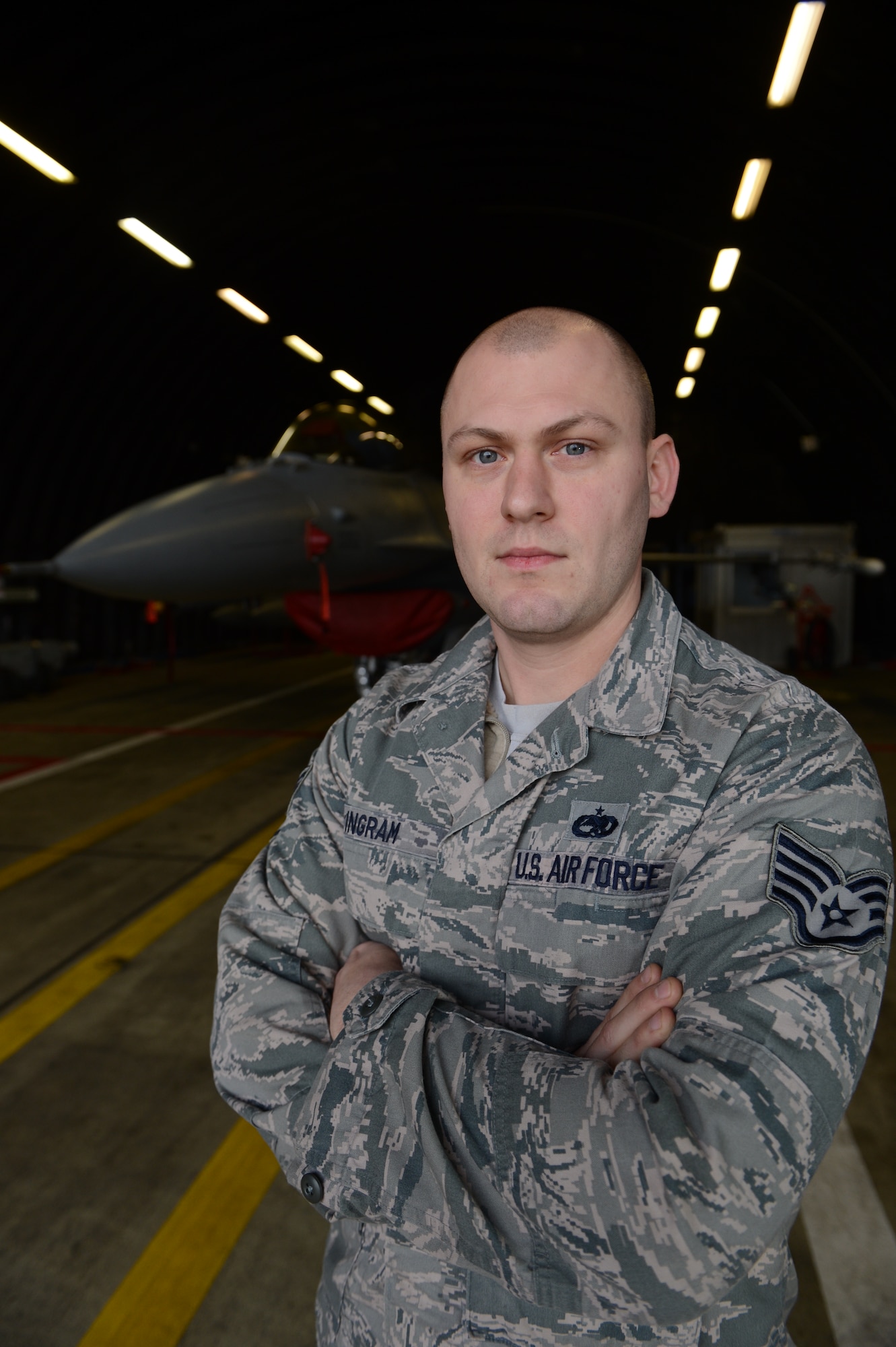 SPANGDAHLEM AIR BASE, Germany-- U.S. Air Force Staff Sgt. William C. Ingram, 52nd Aircraft Maintenance Squadron from Slidell, La., is the Super Saber Performer for the week of Jan. 9 - Jan. 15. (U.S. Air Force photo by Senior Airman Gustavo Castillo/Released)