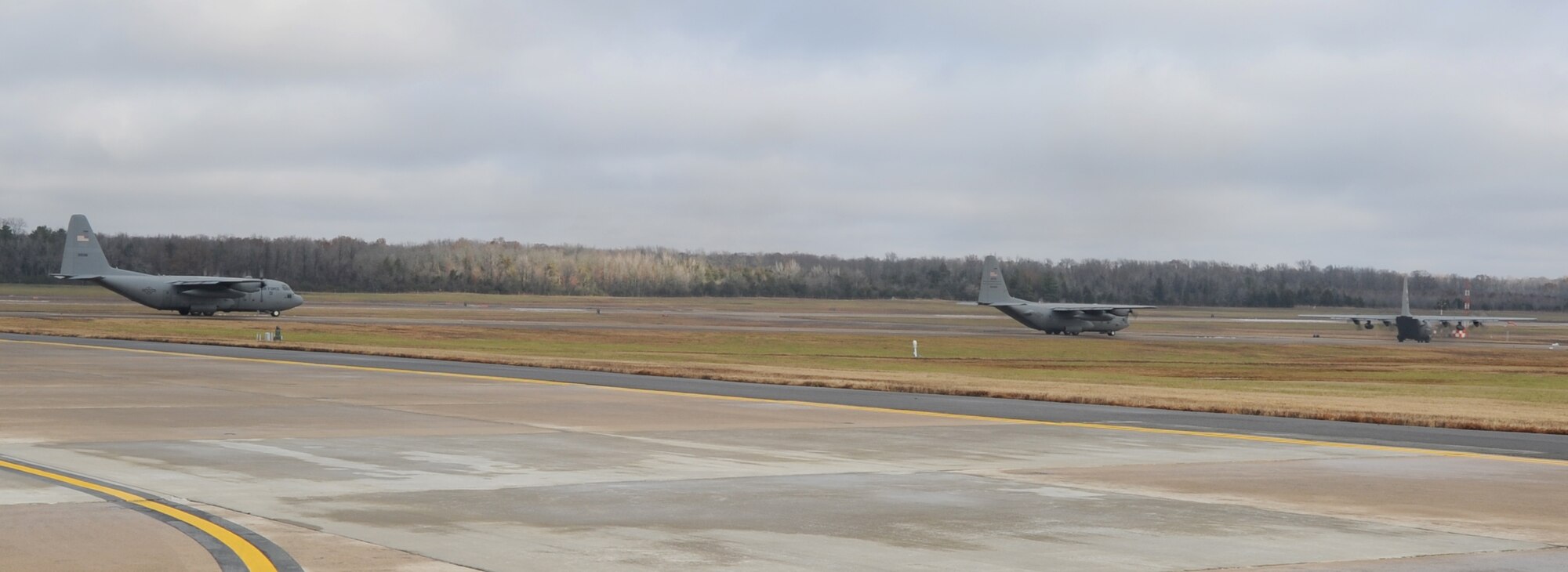 Airdrop pallets are loaded on a C-130 Super E prior to a sortie with the 50th Airlift Squadron and the 22nd Air Force Det. 1 Dec. 14, 2013, at Little Rock Air Force Base, Ark. Det. 1 is transitioning to become a combat-coded airlift group and continues working with active duty partners. (U.S. Air Force photo by Staff Sgt. Caleb Pierce)