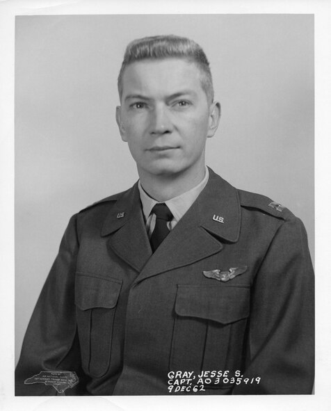 Jesse S. Gray; Highest Rank Unk; Photo Date 1962; Positions Held Unk; 156th Airlift Squadron  (Photo by NCANG Heritage Program)