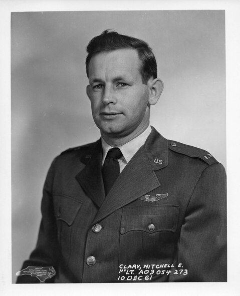 Mitchell E. Clary; Maj; Photo Date 1961; Positions Held Unk; 156th Airlift Squadron  (Photo by NCANG Heritage Program)
