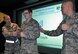 Senior Airman Ryan T. Coyle (middle), 442nd Fighter Wing Safety Specialist, gets his stripes put on by Master Sgt. Justin Johnston (on left), 442nd FW SE, and Master Sgt. Lance M. Moore (on right), 442nd FW SE, here, on Jan. 11, 2014.. The 442nd Fighter Wing is an A-10 Thunderbolt II Air Force Reserve unit at Whiteman Air Force Base, Mo. (U.S. Air Force Photo/Staff Sgt. Wesley Wright)