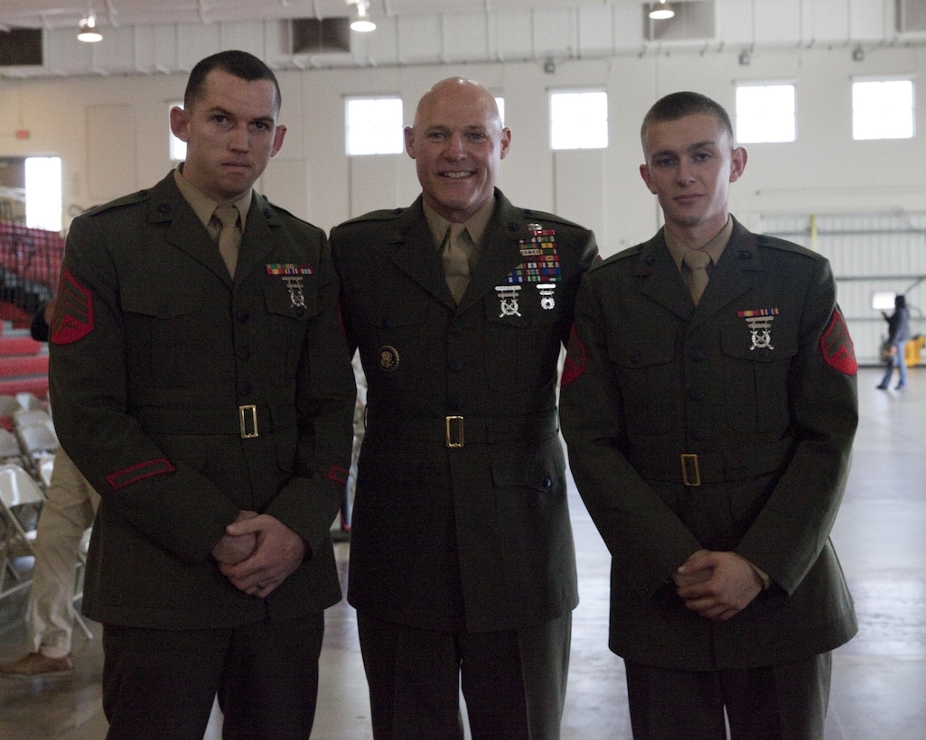Sgt. Maj. Micheal P. Barrett, the 17th Sergeant Major of the Marine Corps, attends the Marine Corps recruit training graduation ceremony at Marine Corps Recruit Depot Parris Island, S.C., Jan. 10, 2014. (U.S. Marine Corps photo by Lance Cpl. Alejandro Gomez/ Released) 

