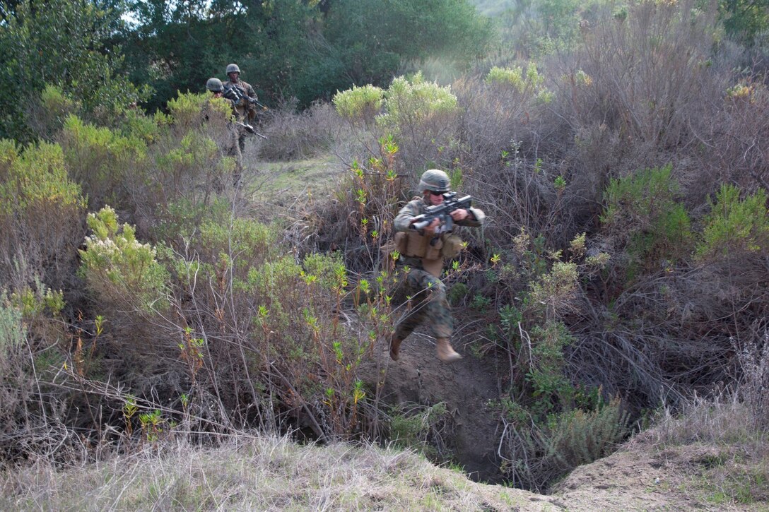 Special Operations Training Group hosted a helicopter raid training exercise for Marines from 3rd Battalion, 5th Marines aboard Camp Pendleton, Calif., Dec. 17, in preparation for their assignment to the 31st Marine Expeditionary Unit, scheduled to depart next year. The raid challenged Marines both physically and mentally with rugged terrain and a resistant enemy force.