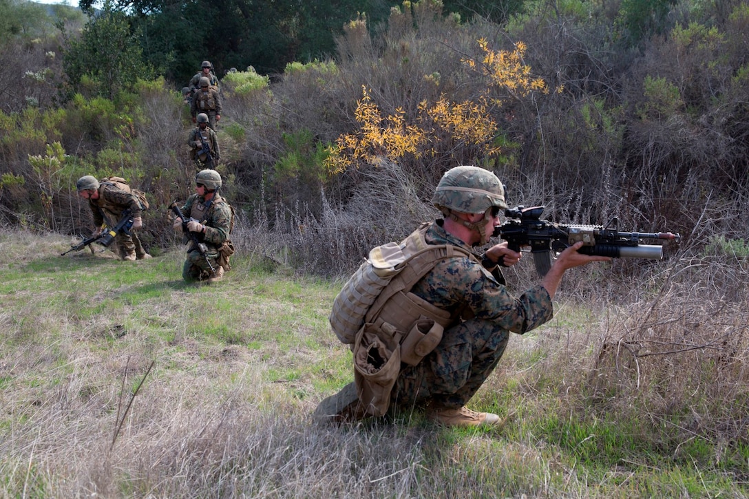 Special Operations Training Group hosted a helicopter raid training exercise for Marines from 3rd Battalion, 5th Marines aboard Camp Pendleton, Calif., Dec. 17, in preparation for their assignment to the 31st Marine Expeditionary Unit, scheduled to depart next year. The raid challenged Marines both physically and mentally with rugged terrain and a resistant enemy force.
