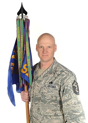 Master Sgt. Jeffrey Grenfell, 91st Operations Group first sergeant poses for a photo at Minot Air Force Base, N.D. In the Air Force, a first sergeant is not a grade but a special duty designation. They report directly to the unit commander on matters of enlisted morale, welfare and conduct, and are the chief enlisted advisor to the commander for all of these factors.(U.S. Air Force photo/Tech. Sgt. Aaron Allmon)
