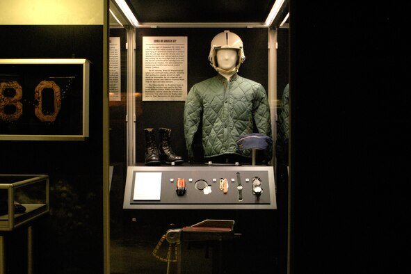 DAYTON, Ohio - Items from the loss of B-52G "BRASS 02" on display in the Southeast Asia War Gallery at the National Museum of the U.S. Air Force. (U.S. Air Force photo)
