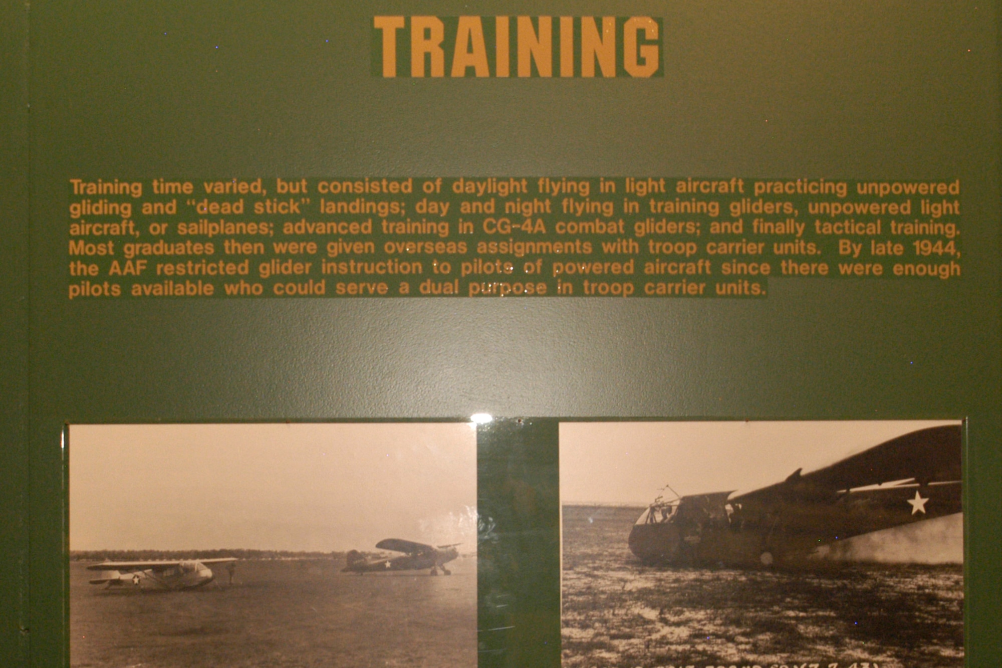 DAYTON, Ohio -- Silent Wings exhibit in the World War II Gallery at the National Museum of the U.S. Air Force. (U.S. Air Force photo) 