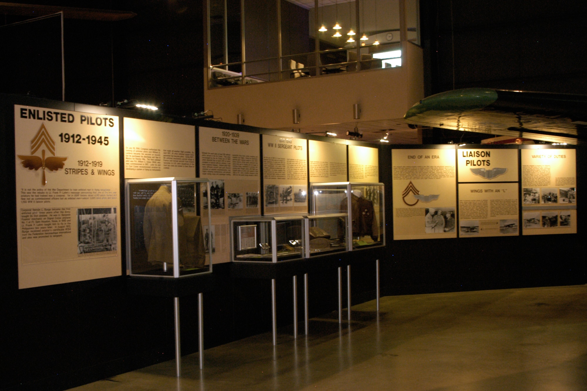 DAYTON, Ohio -- Enlisted Pilots: 1912-1945 exhibit in the World War II Gallery at the National Museum of the U.S. Air Force. (U.S. Air Force photo)
