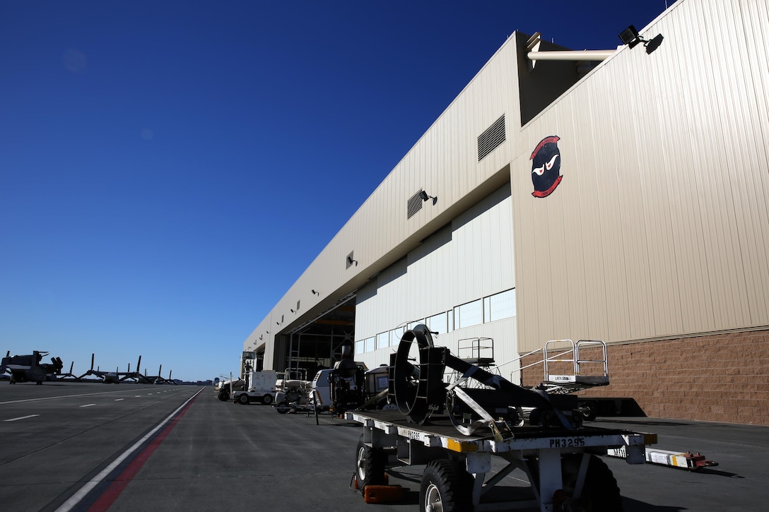 Hangar 7, aboard Marine Corps Air Station Miramar, Calif., is the newest hangar to the flight line that uses green energy to help sustain its power needs. Buildings like this provide the efficient use of resources by using energy from methane-powered generators at the Miramar Landfill and other natural resources such as solar power providing clean renewable energy.