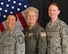 U.S. Air Force Chief Master Sgt. Susan Dietz, first female Chief Enlisted Manager for the145th Medical Group, Col. Jill Hendra, first female commander 145th MDG, and Master Sgt. Maria Gupton, first female “1st Shirt” 145th MDG, pose for portrait at the North Carolina Air National Guard base, Charlotte-Douglas Intl. airport, Jan. 8, 2014.  The North Carolina Air National Guard makes history with top three medical positions being led by women. (Air National Guard photo by Master Sgt. Patricia F. Moran/Released)