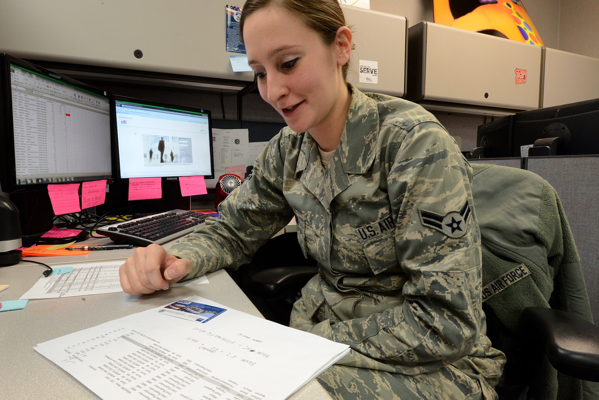 Airman 1st Class Maelynn Staton, 375th Comptroller Squadron. “I support the mission by managing the government travel card accounts of all Scott personnel.” (U.S. Air Force photo/Senior Airman Jake Eckhardt)