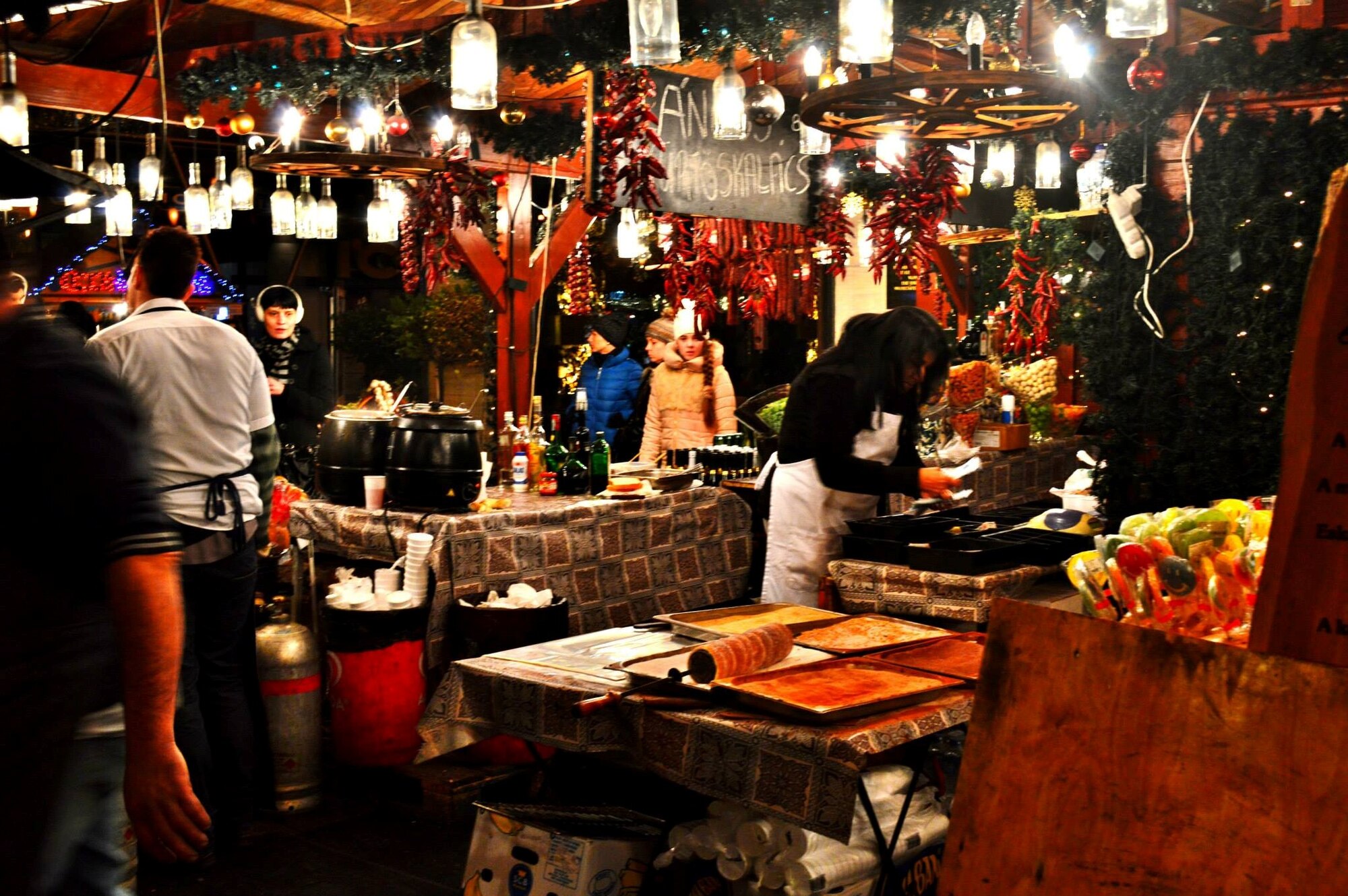 During the holidays, Budapest comes alive with markets and open bars. The bustle and energy of Pest is shown in the unique décor that lights up both major streets and hidden alleyways throughout the city.  (Courtesy photo)