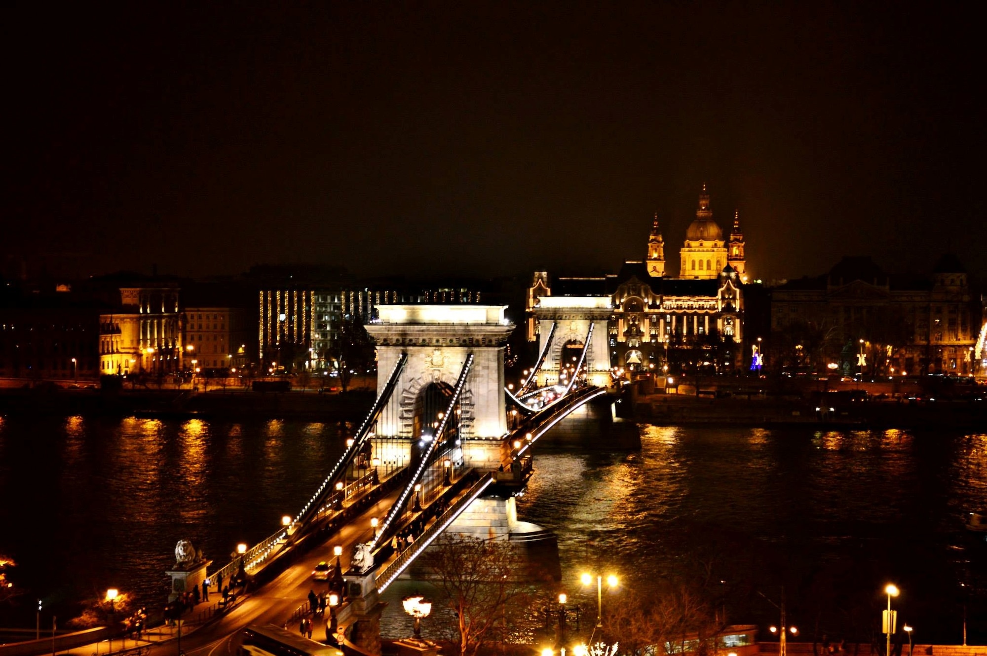 The suspension bridge, known as the Chain Bridge, became the first bridge to link both sides of the Hungarian capital in 1849. From the Buda side, visitors can hike to the Budapest Castle and take beautiful birds-eye-view photos of the Pest side--all within an hour's hike. (Courtesy photo)