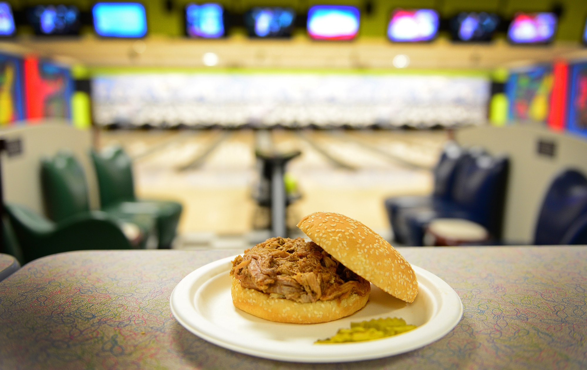 The Bowling Center Grill offers foods such as barbecue sandwiches, chicken tenders and burritos and is available during normal operating hours for bowling. Aviano Lanes Bowling Center is located on Area 1. (U.S. Air Force photo/Senior Airman Matthew Lotz)