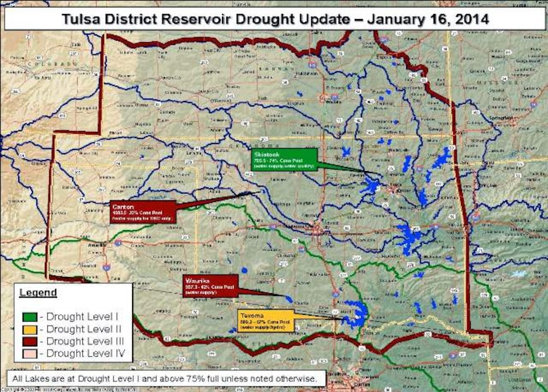 Tulsa District Reservoir Drought Update Jan. 16, 2014