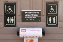 Lucky Peak Lake is a Pack-It-In, Pack-It- Out area.  Litter bags are available at restroom locations around the lake.