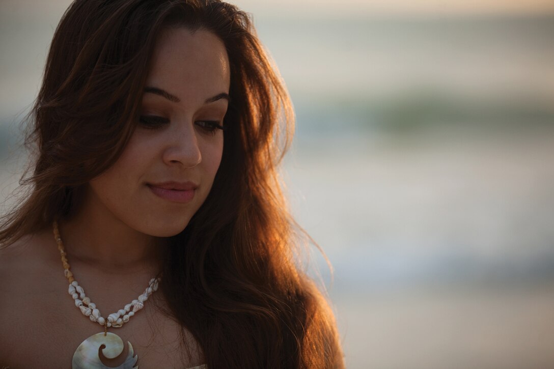 Kristi De Lashmutt, a musician with U.S. Marine Corps Forces, Pacific Band, has been involved in Polynesian dancing since she was 13 years old. (U.S. Marine Corps photo by Cpl. Sarah Dietz)