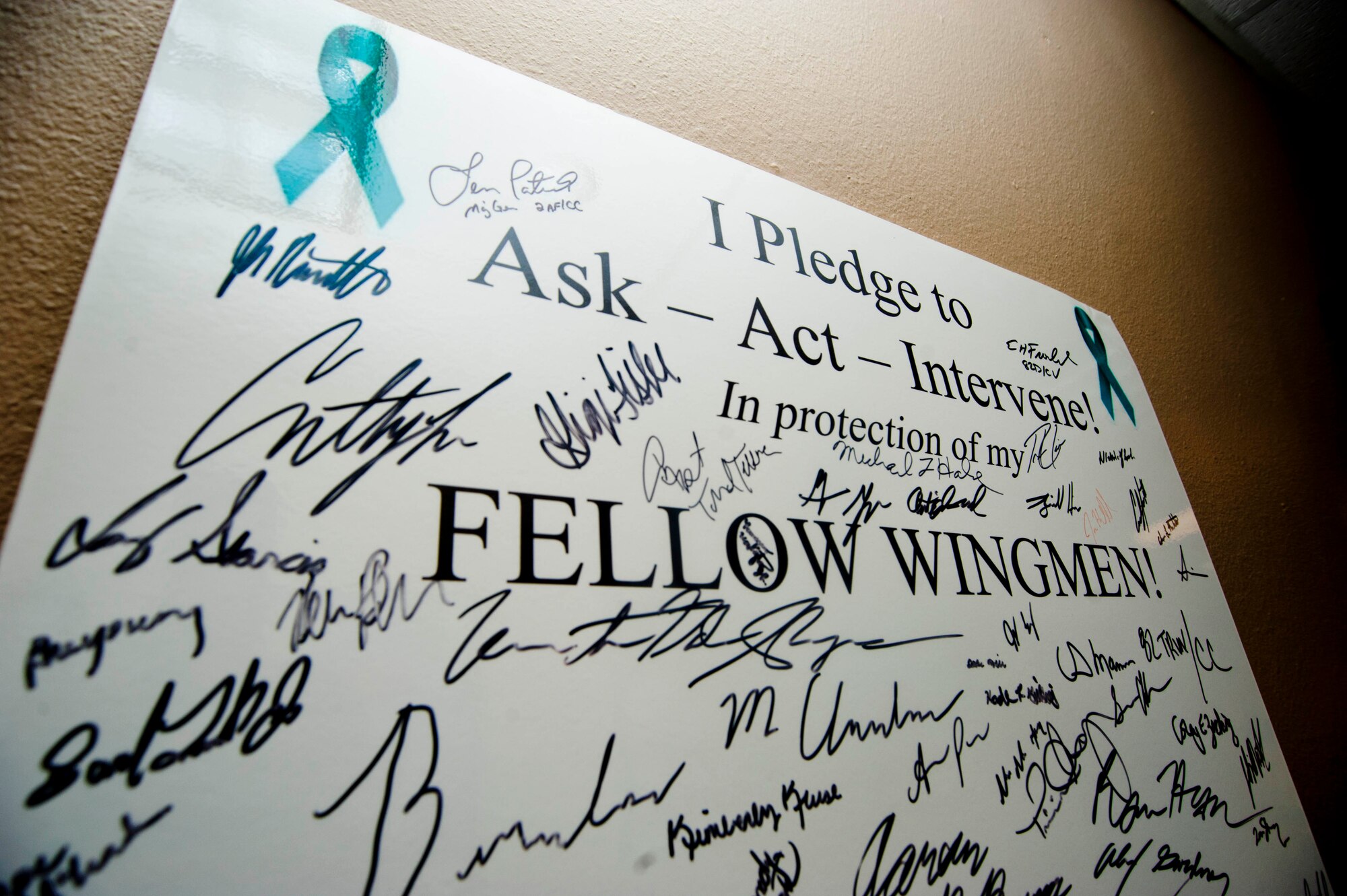 The Sexual Assault Prevention and Response office has partnered with local cab companies to display stickers within their cabs in order to combat and show solidarity on sexual assault within the Air Force. Through the Wichita Star and Skylark cab companies, the stickers are meant to be implemented as an extra avenue of contact with Airmen who need to reach out. (U.S. Air Force photo by Airman 1st Class Jelani Gibson)  
