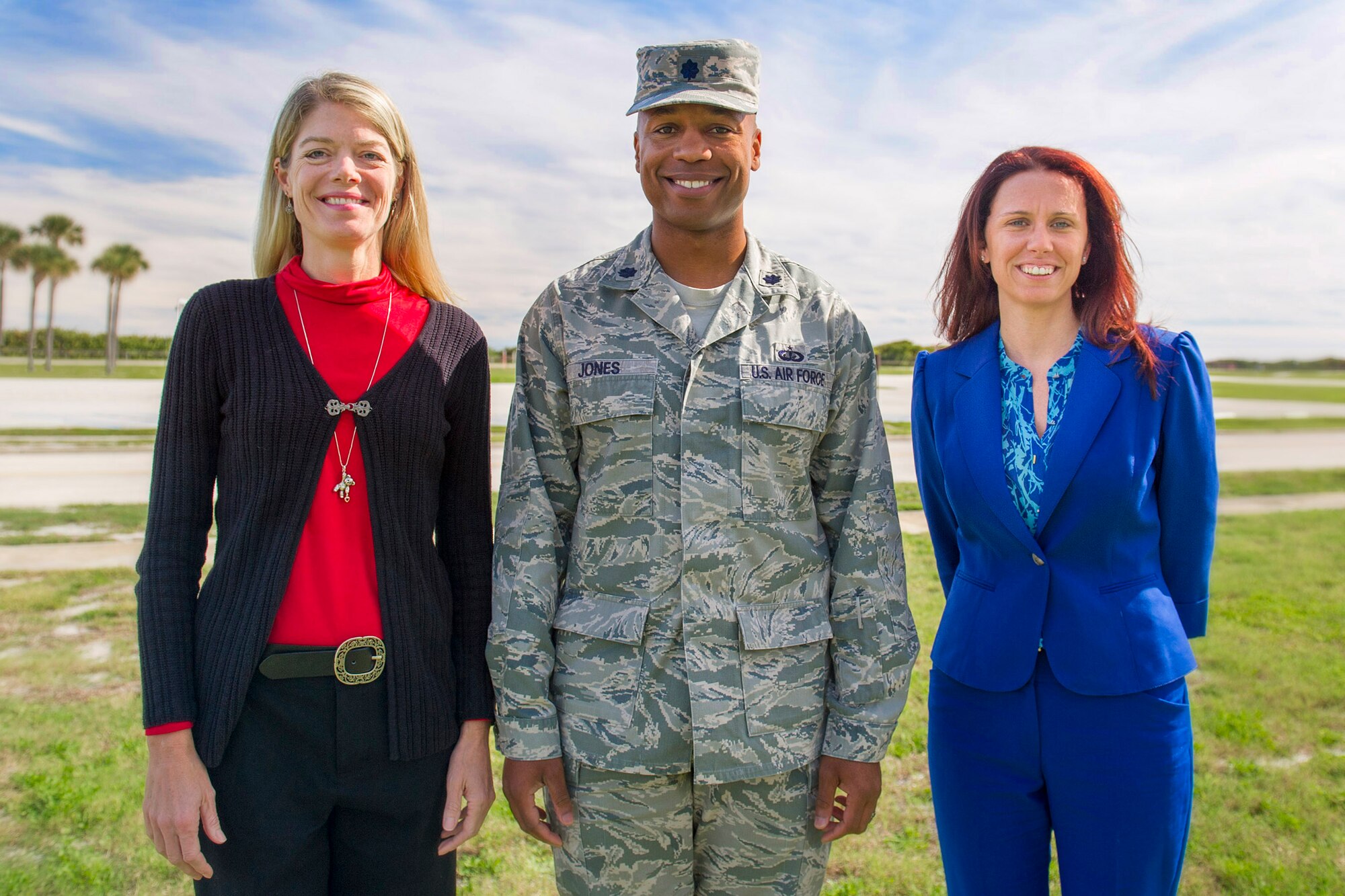 Air Force Space Command 2013 A1 individual award winners from the 45th Force Support Squadron are (left to right) Pamela Jordan, flight chief of the year, Lt. Col. Gregory Jones, Lt. Gen. Norm Lezy Award, Shelly Welker, technician of the year, and (not pictured) Cynthia Dunn, Dr. Beverly L. Schmalzried Award. (U.S. Air Force photo/Matthew Jurgens)