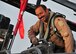 Air Force Maj. “Dozer,” 335th Expeditionary Fighter Squadron weapon systems officer,
gets out of an F-15E fighter aircraft after completing his 1,000th combat flying
hour at an undisclosed location in Southwest Asia, Jan. 12, 2014. (U.S. Air Force photo by Staff Sgt. Michael Means/Released)