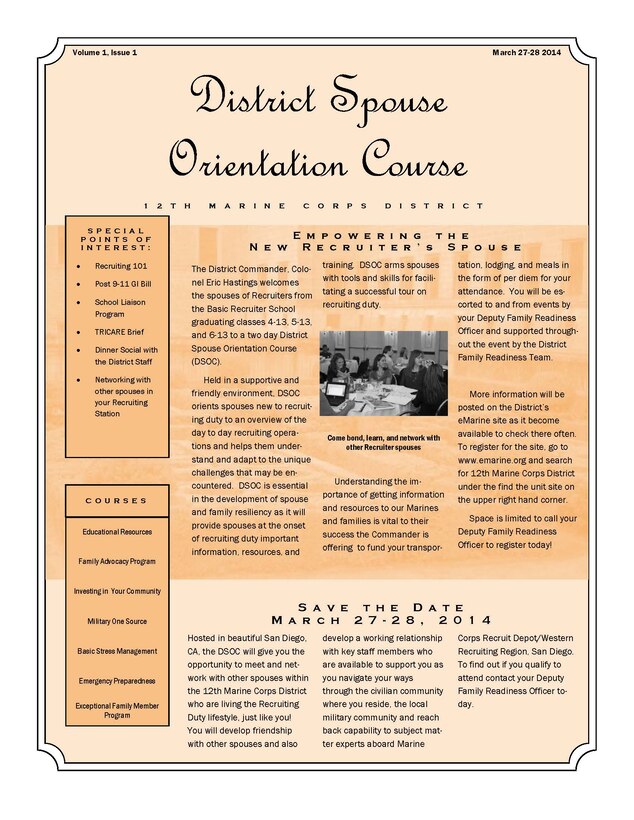 District Spouse Orientation Course