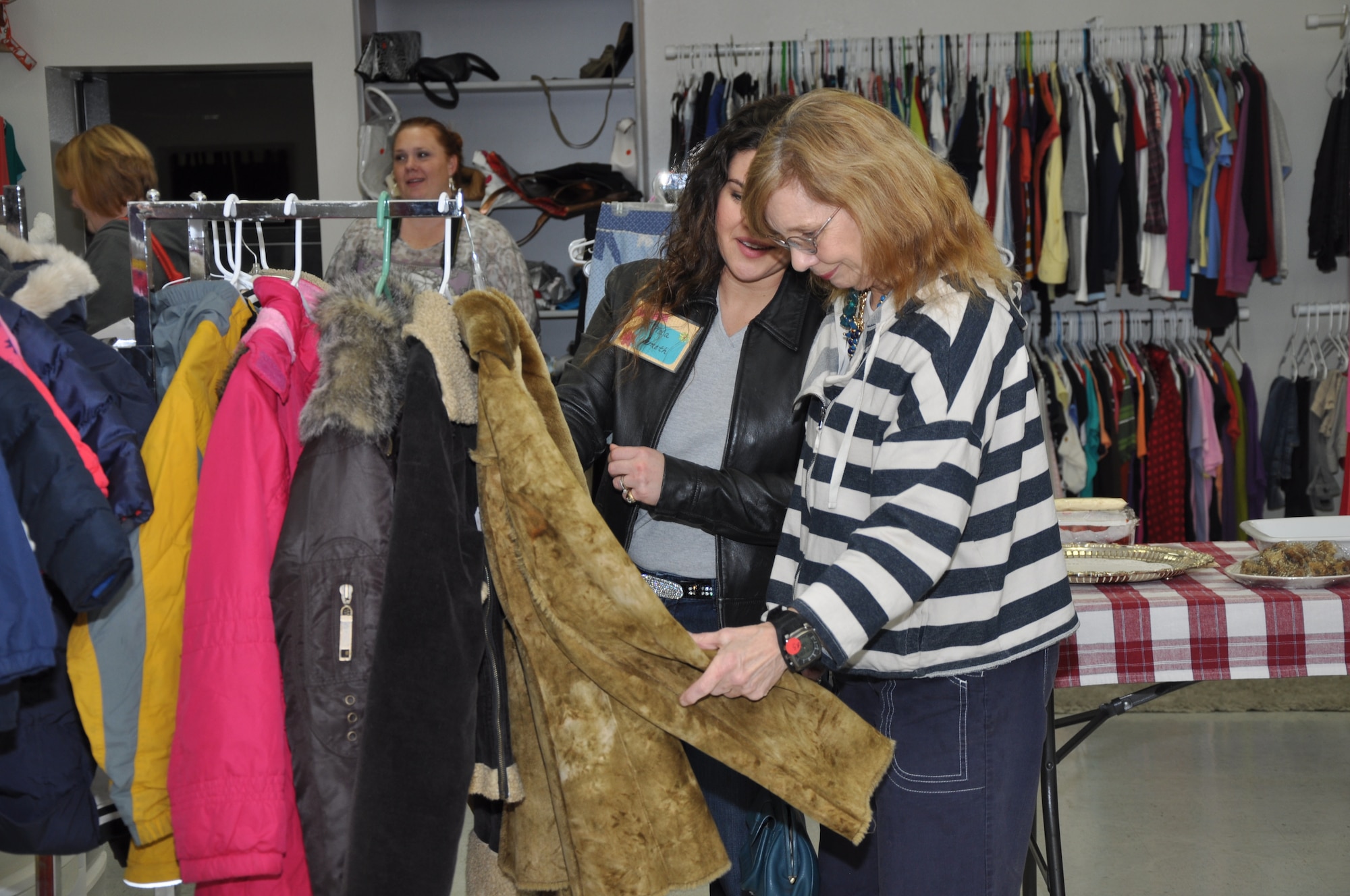 GOODFELLOW AIR FORCE BASE, Texas – Goodfellow Combined Spouses’ Club members shop at the SAMS Thrift Store grand opening Jan. 16. The SAMS Thrift Store resells items to Team Goodfellow members at a discounted price. (U.S. Air Force photo/ Airman 1st Class Breonna Veal)