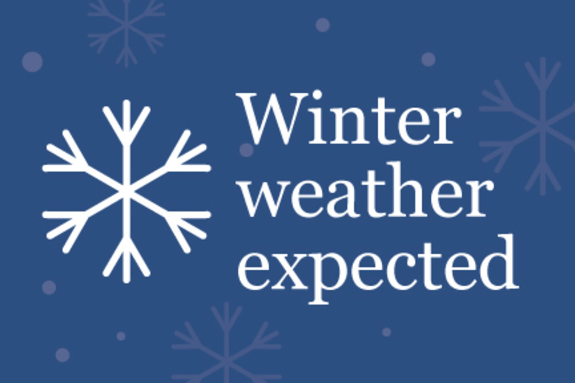 Snow, rain, gusty winds and temperatures in the teens are expected as a cold front approaches Seymour Johnson Air Force Base, Tuesday evening, Jan. 21. Wayne county public schools closed two hours early in preparation for inclement weather. (U.S. Air Force graphic/Staff Sgt. Alan Abernethy) 
