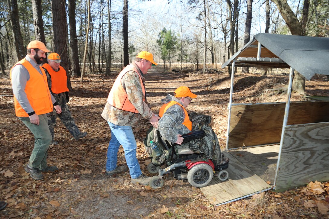 The U.S. Army Corps of Engineers Louisiana Field Office hosted its ninth annual physically challenged deer hunt at the Columbia Lock and Dam. The hunt was held Saturday 18 January 2014. Eight disabled hunters were randomly selected to hunt on approximately 400 acres adjacent to the lock and dam area located at 580 Lock Office Road, Columbia, Louisiana.