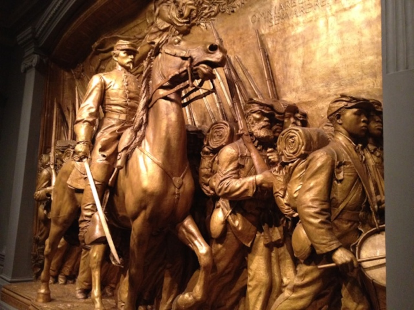 The exhibition at the National Gallery of Art celebrates the renowned Augustus Saint-Gaudens' Shaw Memorial, which depicts soldiers marching toward Fort Wagner near Charleston, S.C., July 18, 1863, led by Col. Robert Gould Shaw. 