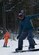 Skiers and snowboarders make their way down trails while on the Single Airman Initiative trip to Snowshoe Mountain Ski Resort in Snowshoe, W.Va. Jan. 18, 2014. Participants enjoyed skiing, snowboarding, snow tubing, off-road snowmobiling and resort restaurants. (U.S. Air Force photo illustration by Airman 1st Class Victoria H. Taylor/Released)