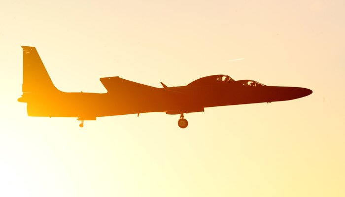 A TU-2S Dragon Lady glistens in the sun as it prepares to land on the flightline at Beale Air Force Base, Calif., Jan. 17, 2014. TU-2S are trainer aircraft used to gain proficiency before pilots deploy for operational missions. (U.S. Air Force photo by Airman 1st Class Bobby Cummings/Released)