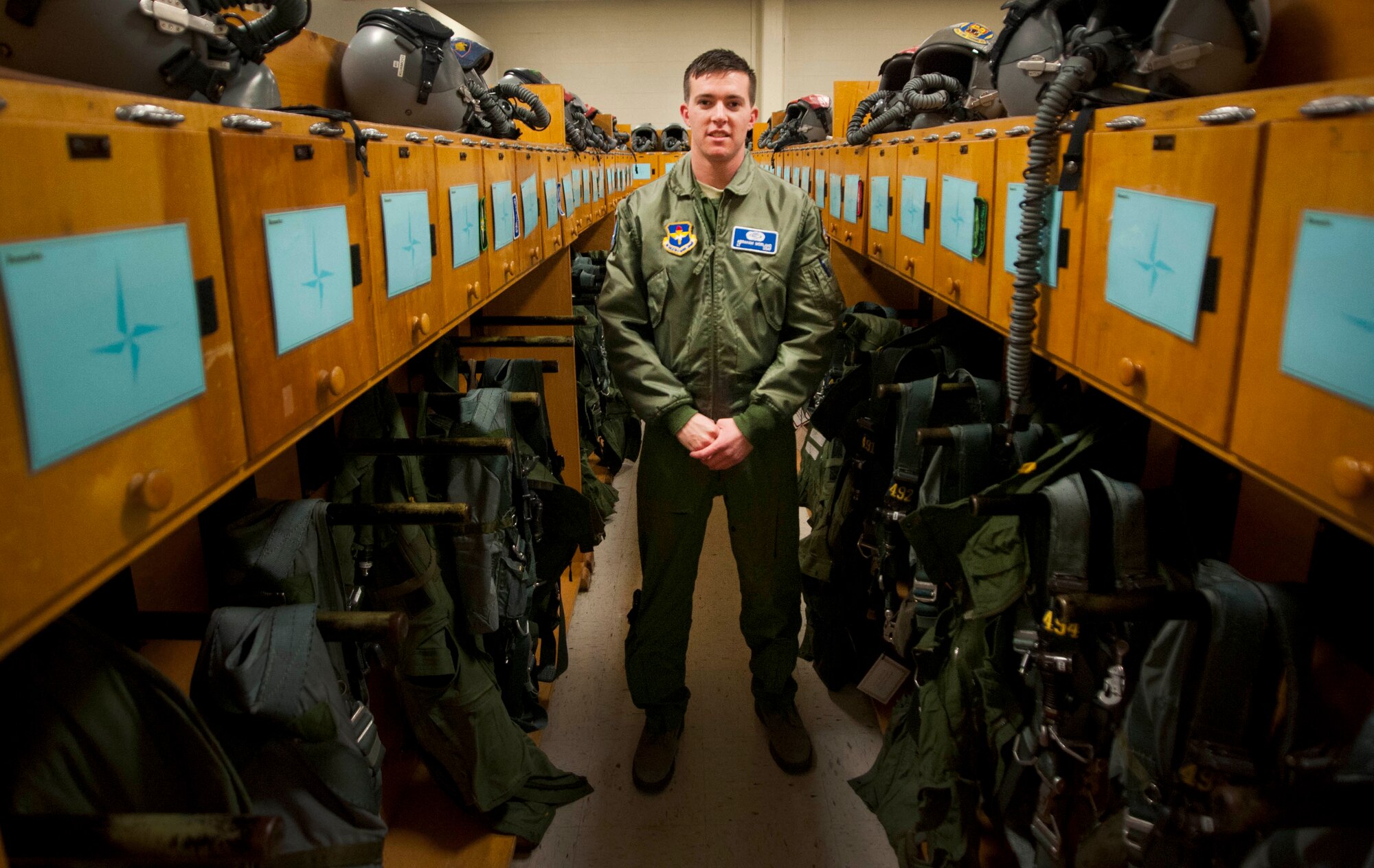 2nd Lt. Abraham Morland, an 80th Flying Training Wing student, held dual citizenship in both the United States and the United Kingdom. Having opportunities to fly for both countries, he eventually chose to renounce his British citizenship and fly for the United States Air Force. As Morland prepares to enter the Euro-Nato Joint Jet Pilot Training Program at Sheppard, he will be in a program that hosts and conducts joint training exercises with over 11 countries. (U.S. Air Force photos by Airman 1st Class Jelani Gibson)  