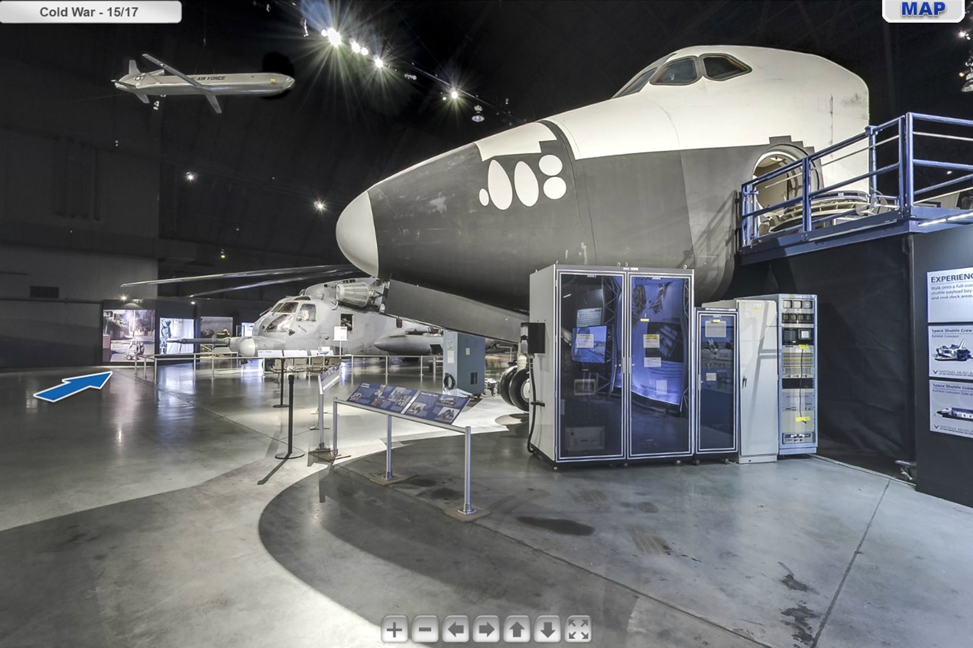 Screenshot of the Cold War Gallery from the National Museum of the U.S. Air Force's Virtual Tour website. (U.S. Air Force image).