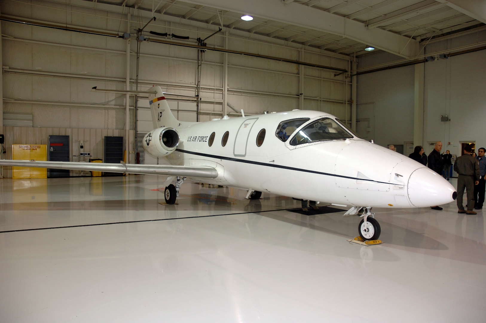 The 479th Flying Training Group accepted the final modified T-1 Jayhawk aircraft from Stevens Aviation at Dayton International Airport, Ohio Jan. 15.  (Courtesy U.S. Air Force Photo)