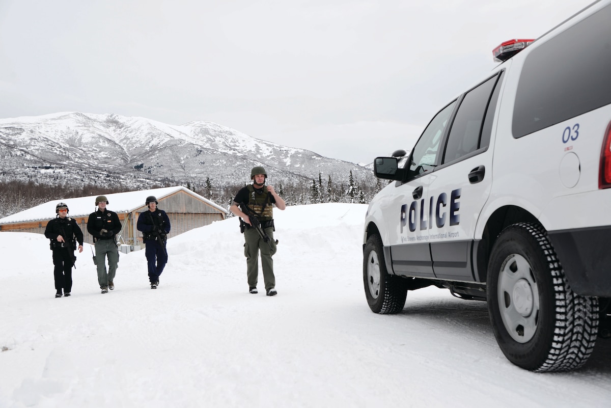 Anchorage Airport Police train at JBER shoot house > Joint Base