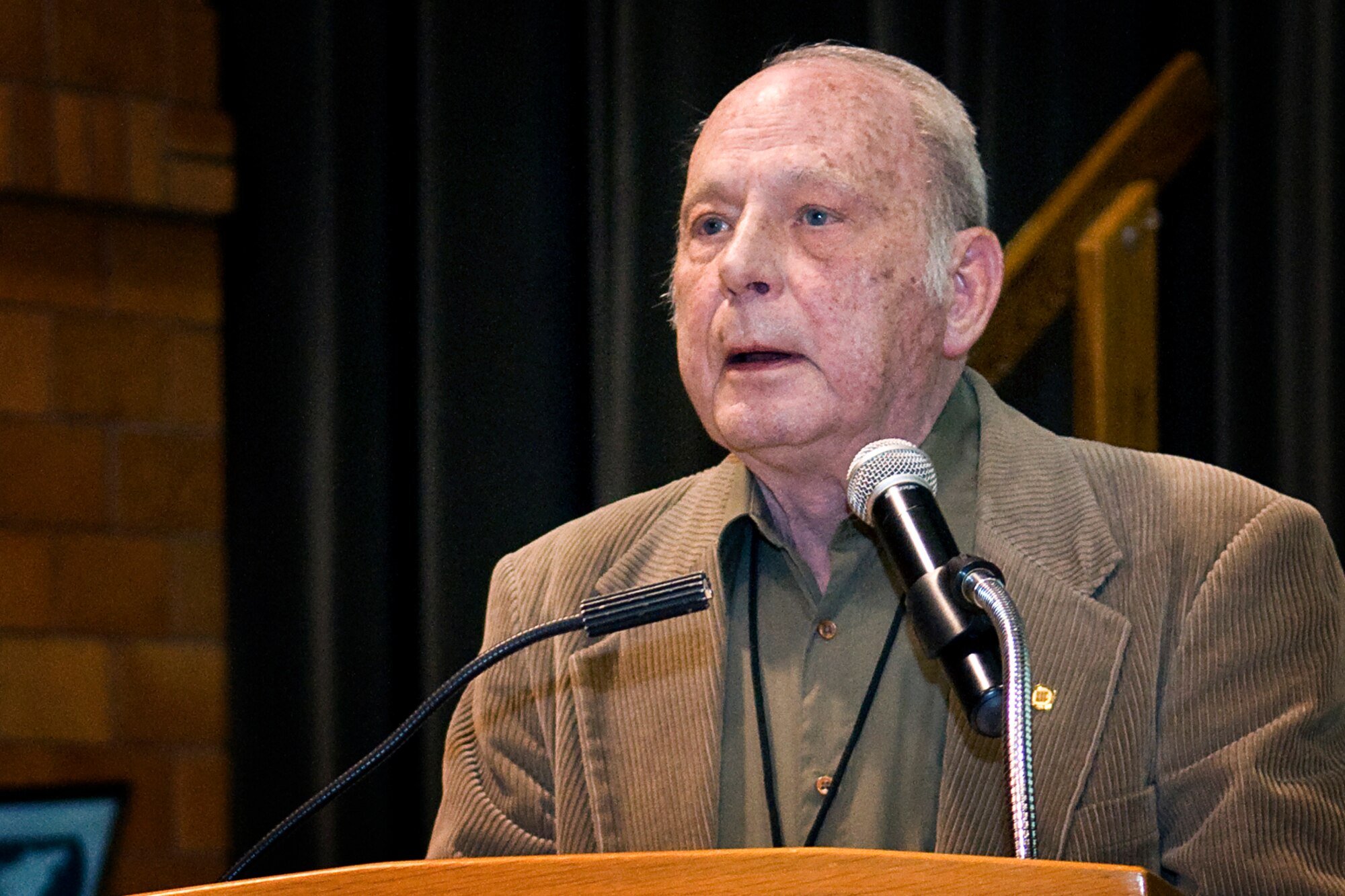 Dr. John Gilpin, Grissom Community Council president, announces the selection of new GCC officers during a council meeting in Wabash, Ind., Jan. 17, 2014. While the majority of the GCC officers remained the same, there were some new additions. (U.S. Air Force photo/Tech. Sgt. Mark R. W. Orders-Woempner)
