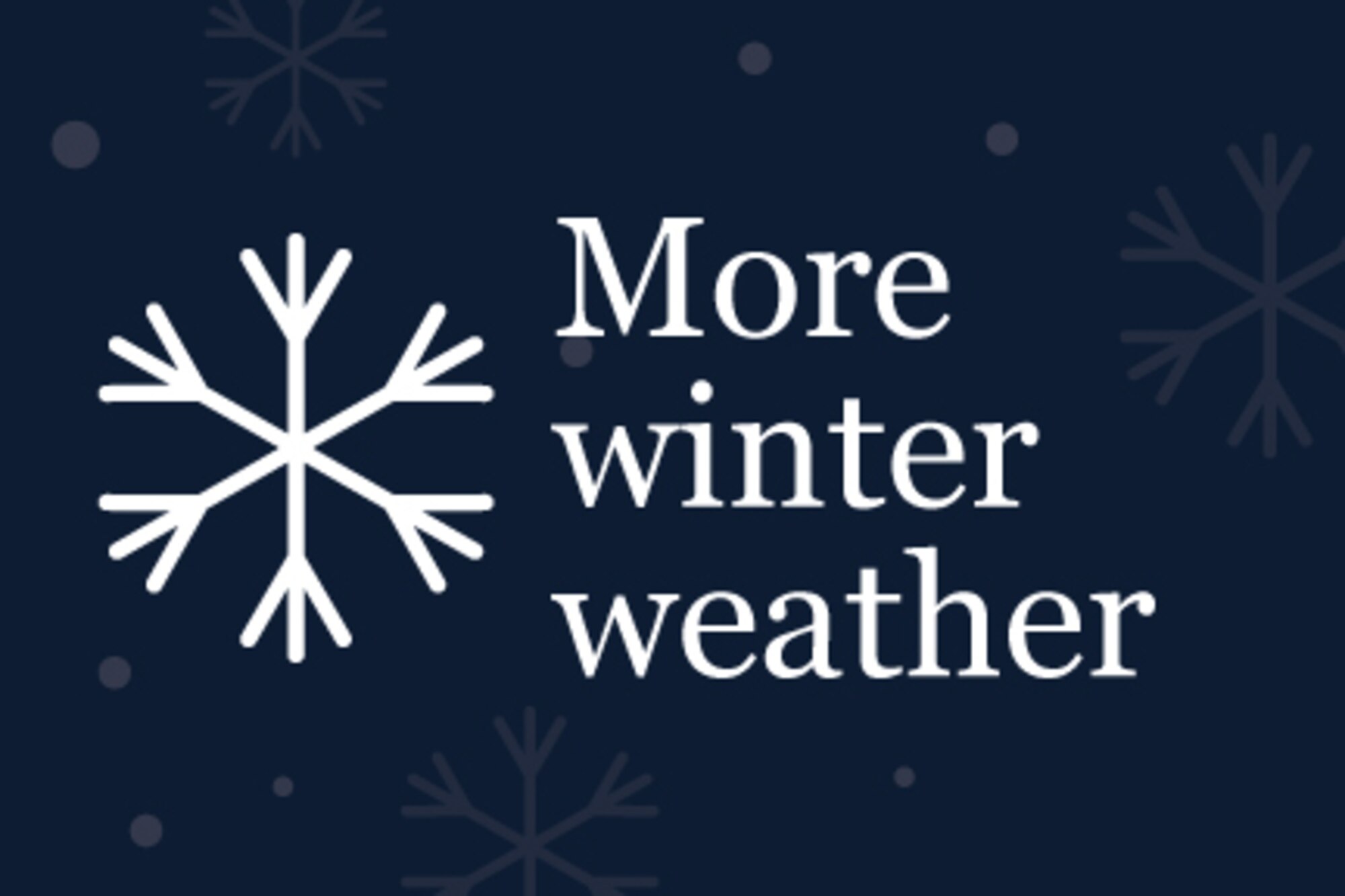 Strong winds, snow and ice are expected around Seymour Johnson Air Force Base for the second time this week. The National Weather Service has issued a winter storm warning for Eastern North Carolina, in effect from noon Tuesday, Jan. 28 to noon Wednesday, Jan. 29. (U.S. Air Force graphic/Staff Sgt. Alan Abernethy) 
